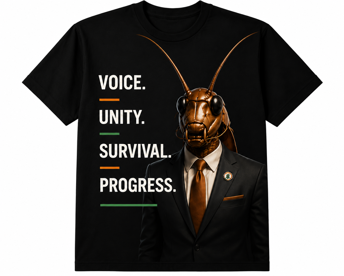 Cockroach Janta Party Printed T-Shirt, Best Fiber, Comfortable Fit- Black V3